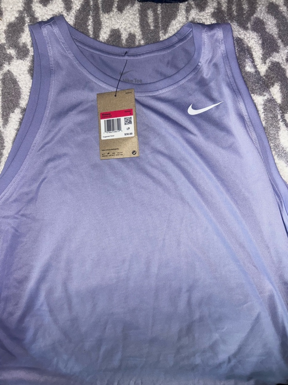 Nike Lavender/Purple Women's Tank Top with White Swoosh